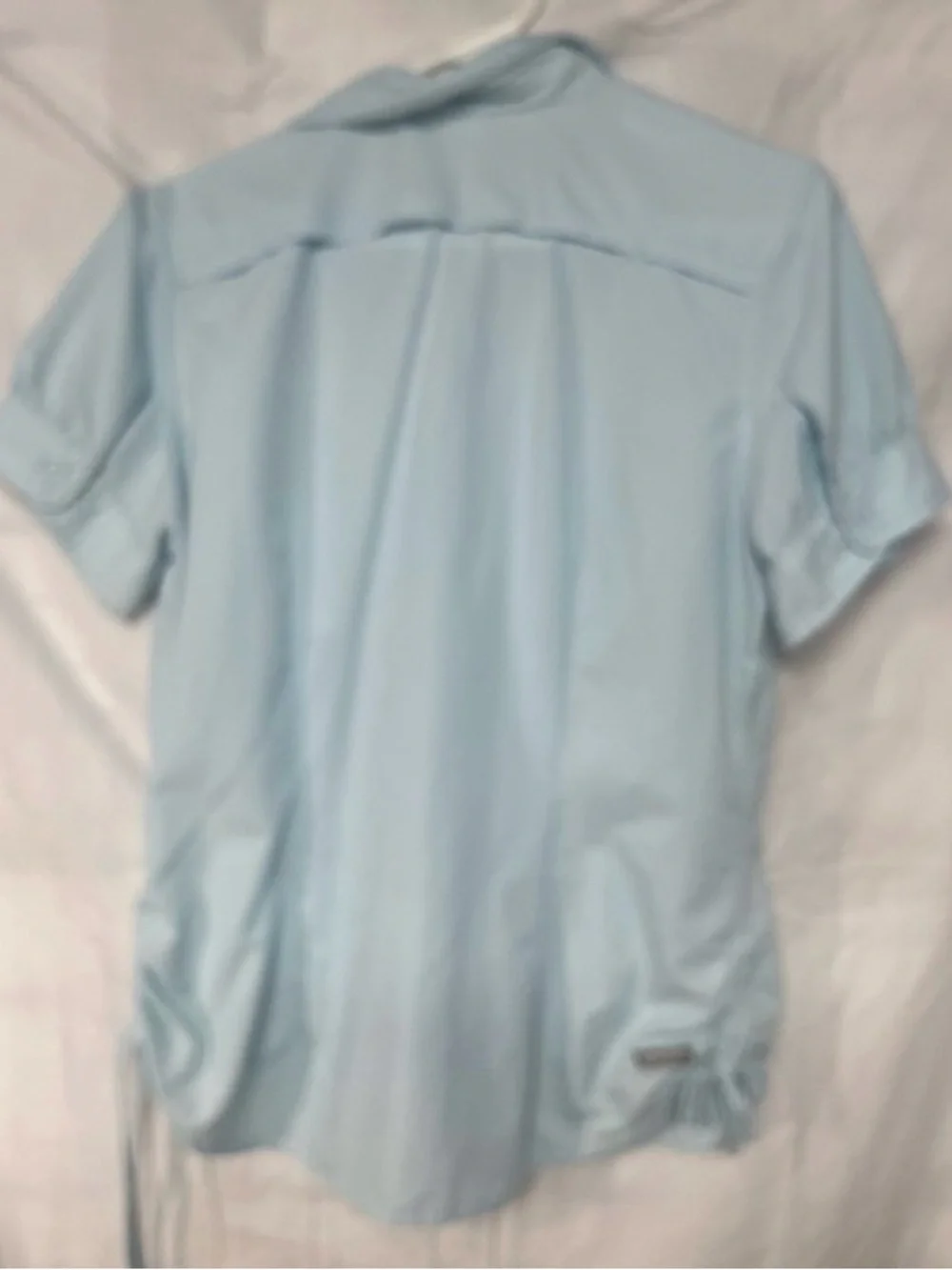 North Face Vapor Wick Light Blue Short Sleeve Women’s Shirt Size Large